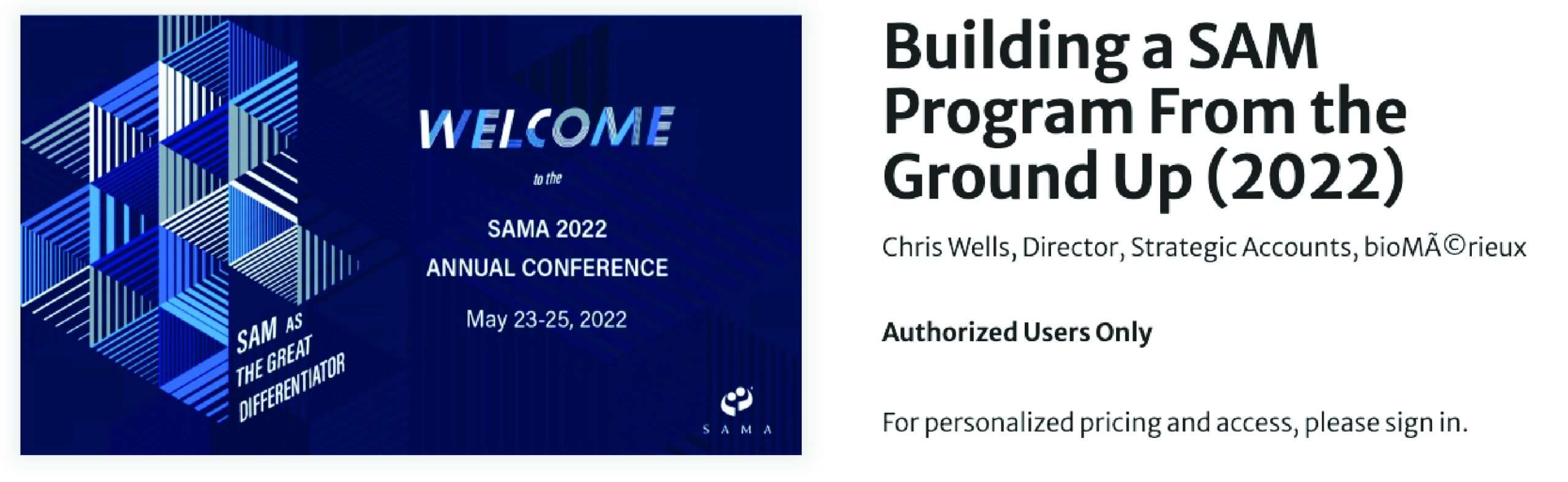 Building a SAM Program from the Ground Up