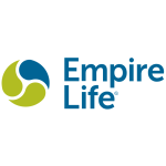 Empire Life logo with a circular abstract design in blue and green to the left of the words Empire Life written in bold blue font on a white background.