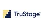 TruStage logo with four horizontal bars in yellow and navy on the left, and the word TruStage in navy text on the right.