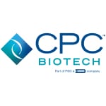 CPC Biotech logo featuring a blue and teal diamond shape next to the text CPC Biotech. Below, smaller text reads Part of PSSJ a Novozymes company.