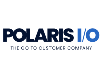 Polaris I/O logo with the tagline The Go To Customer Company written below in capital letters.